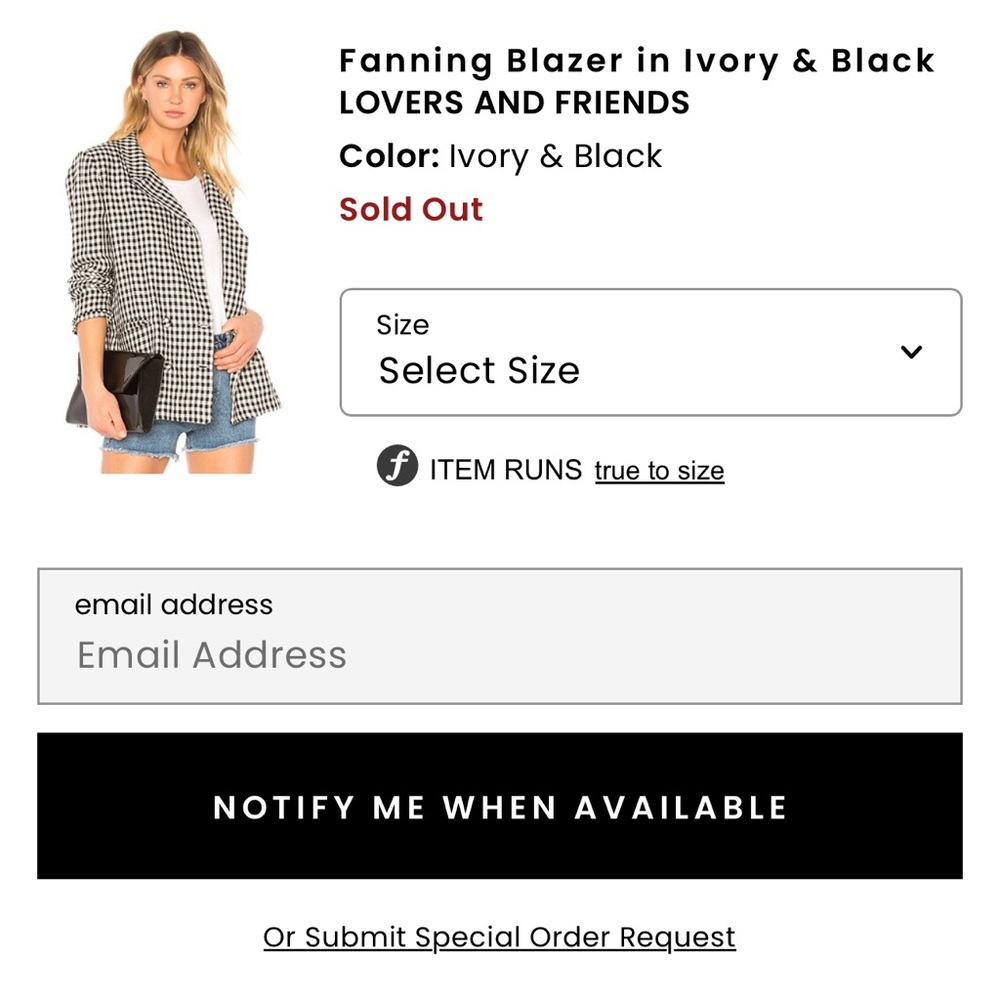 Lovers + Friends Fanning Blazer Ivory and Black - Picture 2 of 13